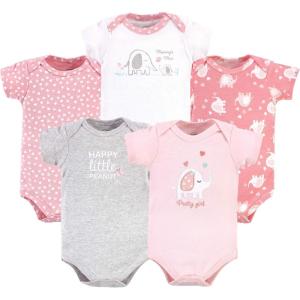 imageLuvable Friends Baby Girls Cotton BodysuitsGirl Basic Elephant