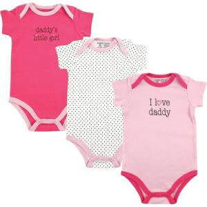 imageLuvable Friends Baby Girls Cotton BodysuitsGirl Daddy