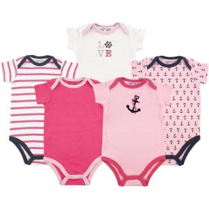 imageLuvable Friends Baby Girls Cotton BodysuitsGirl Nautical