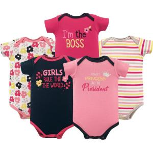 imageLuvable Friends Baby Girls Cotton BodysuitsGirls Rule