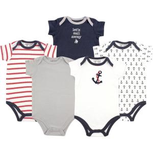 imageLuvable Friends Baby Girls Cotton BodysuitsNautical