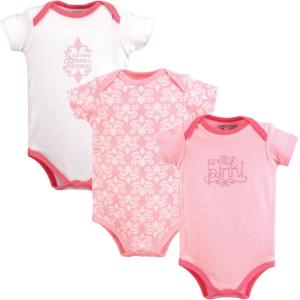 imageLuvable Friends Baby Girls Cotton BodysuitsPretty in Pink