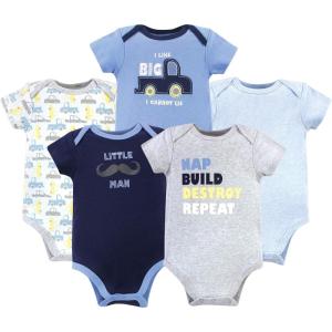 imageLuvable Friends Baby Girls Cotton BodysuitsTrucks