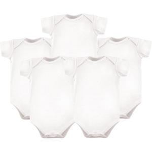 imageLuvable Friends Baby Girls Cotton BodysuitsWhite 5pack