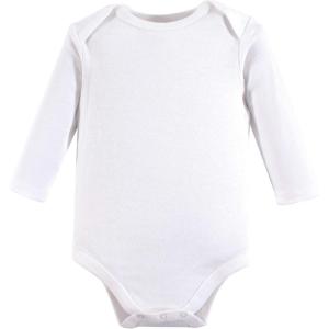 imageLuvable Friends Baby Girls Cotton BodysuitsWhite Longsleeve