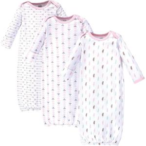 imageLuvable Friends Baby Girls Cotton GownsGirl Feathers