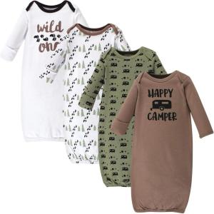 imageLuvable Friends Baby Girls Cotton GownsHappy Camper