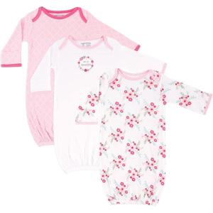 imageLuvable Friends Baby Girls Cotton GownsPink Floral