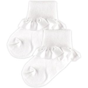 imageLuvable Friends Girls 2Pack Lace Cuffs Baby Socks White
