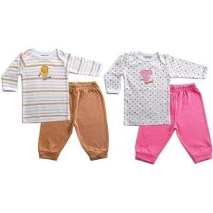 imageLuvable Friends Long Sleeve Slip on Shirt and Pants Set Blue
