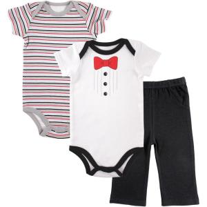 imageLuvable Friends Unisex Baby Cotton Bodysuit and PantBlack