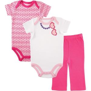 imageLuvable Friends Unisex Baby Cotton Bodysuit and PantPink