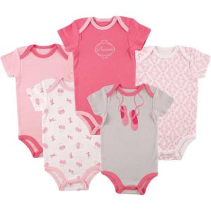 imageLuvable Friends Unisex Baby Cotton BodysuitsBallet 5pk