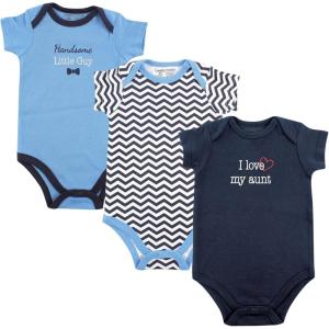 imageLuvable Friends Unisex Baby Cotton BodysuitsBoy Aunt 3pack