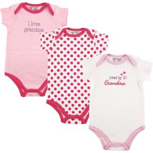 imageLuvable Friends Unisex Baby Cotton BodysuitsGirl Grandma 3pack