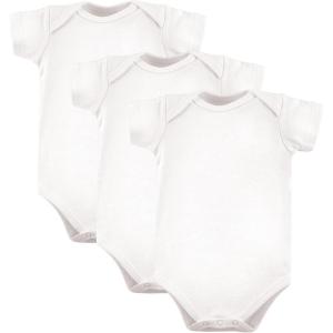 imageLuvable Friends Unisex Baby Cotton BodysuitsWhite Short Sleeve 3 Pack