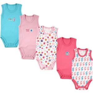 imageLuvable Friends Unisex Baby Cotton Sleeveless BodysuitsPink