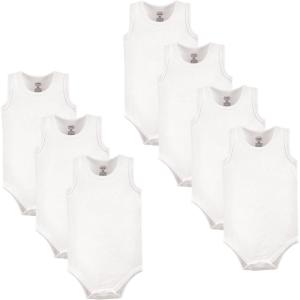imageLuvable Friends Unisex Baby Cotton Sleeveless BodysuitsWhite