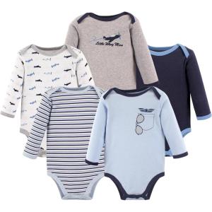 imageLuvable Friends babygirls Cotton Longsleeve BodysuitsAirplane