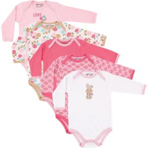 imageLuvable Friends babygirls Cotton Longsleeve BodysuitsBunny
