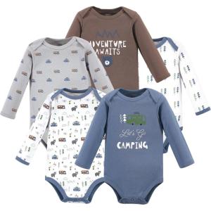 imageLuvable Friends babygirls Cotton Longsleeve BodysuitsCamping