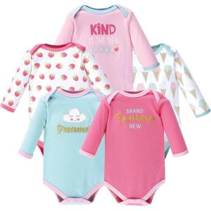 imageLuvable Friends babygirls Cotton Longsleeve BodysuitsDreamer