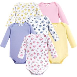 imageLuvable Friends babygirls Cotton Longsleeve BodysuitsFloral Longsleeve