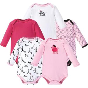 imageLuvable Friends babygirls Cotton Longsleeve BodysuitsFrench Poodle