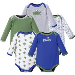 imageLuvable Friends babygirls Cotton Longsleeve BodysuitsFrog