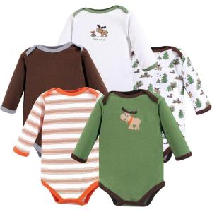 imageLuvable Friends babygirls Cotton Longsleeve BodysuitsMoose