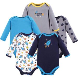 imageLuvable Friends babygirls Cotton Longsleeve BodysuitsRocket