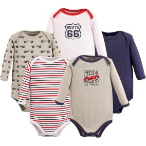 imageLuvable Friends babygirls Cotton Longsleeve BodysuitsSpeedy
