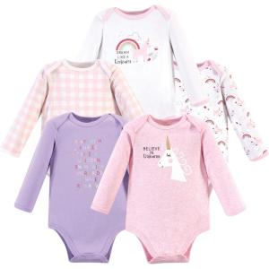 imageLuvable Friends babygirls Cotton Longsleeve BodysuitsUnicorn