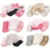 imageLuvable Friends Baby Cotton Terry Socks BundleLadybug Safari Pink Black