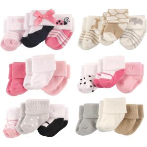 imageLuvable Friends Baby Cotton Terry Socks BundleLadybug Safari Pink Black