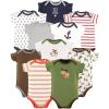 imageLuvable Friends Baby Boy and Girl 10 Pack BodysuitsBoy Nautical  Moose