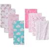 imageLuvable Friends Girl Cotton Flannel Burp Cloth 8Pack Rainbow LoveRainbow Love