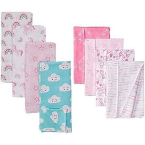 imageLuvable Friends Girl Cotton Flannel Burp Cloth 8Pack Rainbow LoveRainbow Love