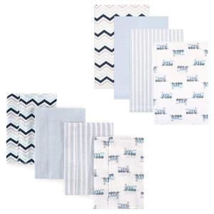 imageLuvable Friends Unisex Baby Cotton Flannel Burp Cloths and Receiving Blankets 8Piece Pink Dots One SizeTrain
