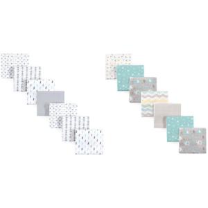 imageLuvable Friends Unisex Baby Cotton Flannel Receiving Blankets Boy Feathers 7Pack One Size ampamp Unisex Baby Cotton Flannel Receiving Blankets Basic Elephant 7Pack One Size
