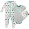 imageLuvable Friends BabySleep and Play Bodysuit and BibElephants