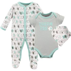 imageLuvable Friends BabySleep and Play Bodysuit and BibElephants
