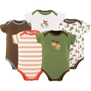 imageLuvable Friends Unisex Baby Cotton BodysuitsMoose