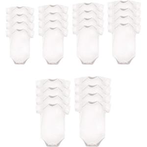 imageLuvable Friends Unisex Baby Cotton BodysuitsWhite 24pack