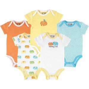 imageLuvable Friends Unisex Baby Cotton BodysuitsYellow Elephant