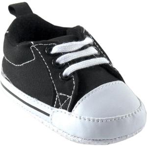 imageLuvable Friends Unisex Baby Crib ShoesBlack Canvas