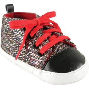imageLuvable Friends Unisex Baby Crib ShoesMulti Colored With Red Laces