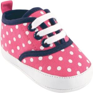 imageLuvable Friends Unisex Baby Crib ShoesPink With Polka Dots