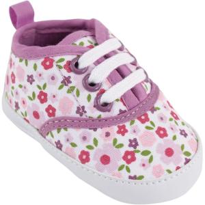imageLuvable Friends Unisex Baby Crib ShoesPurple Floral