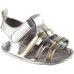 imageLuvable Friends Unisex Baby Crib ShoesSilver Metallic